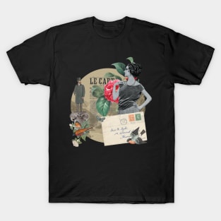 The Letter - Vintage Inspired Collage Illustration T-Shirt